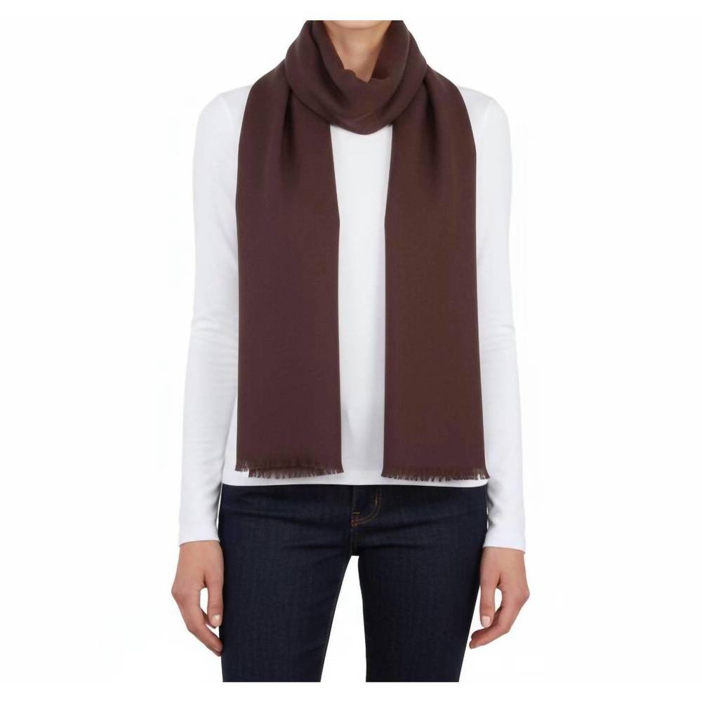 NEW LOVE QUOTES eyelash fringe scarf in truffle